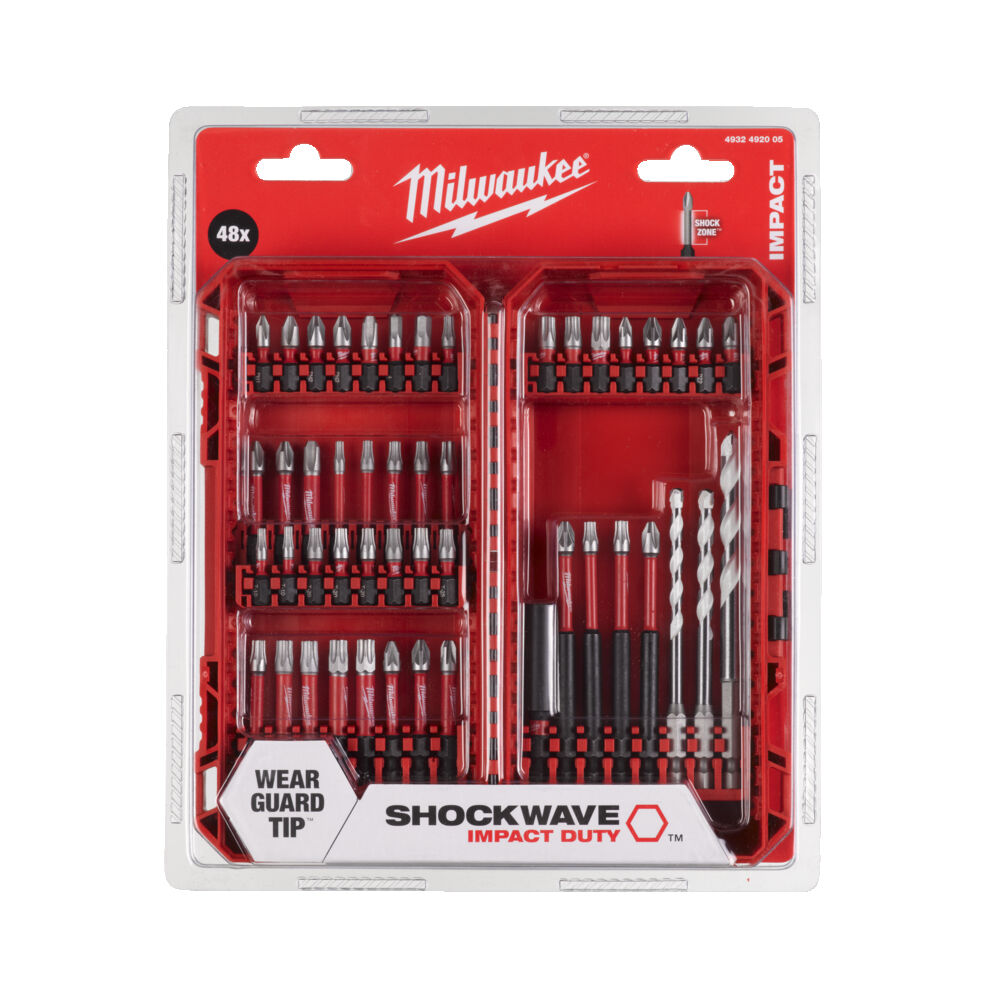 Hovedbilde Milwaukee BITSSETT SHOCKWAVE D/DR CD 48P