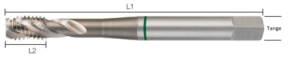 Bilde av Maskintapp HSS M35 5% Co DIN 371 M3-M10, bunnhull