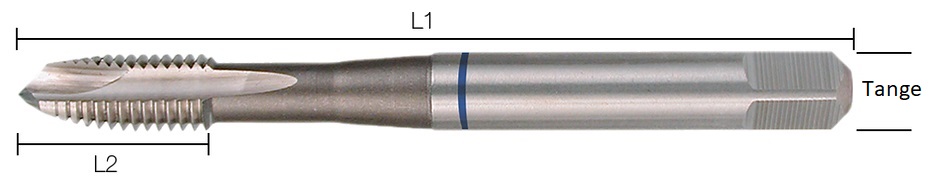 Hovedbilde Maskintapp HSS DIN371 M3-M10, gjennomgående hull