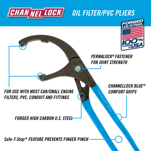 Bilde av Channellock 212 Filtertang 63-95mm