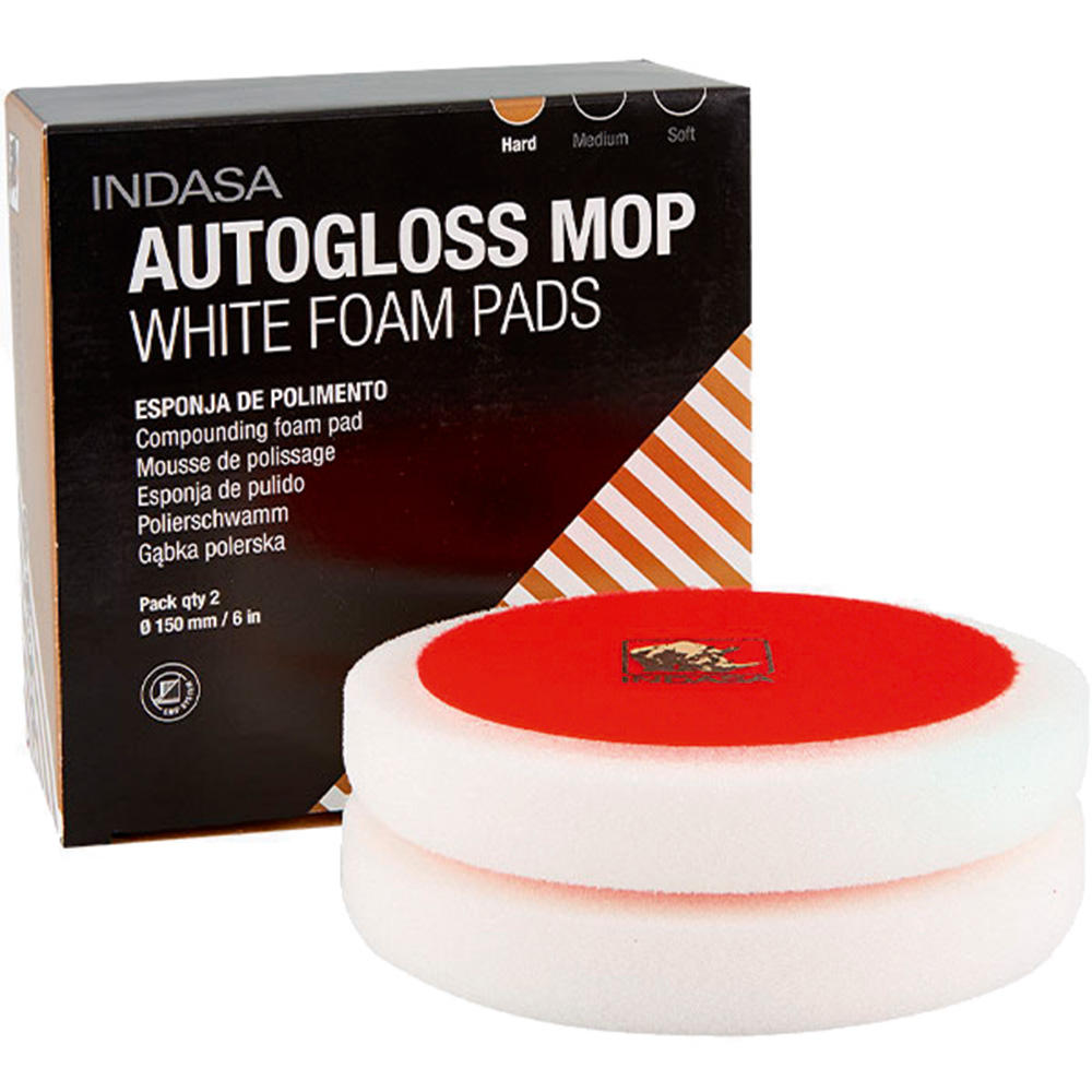 Hovedbilde AUTOGLOSS MOP WHITE PAD Ø150mm HARD (2)